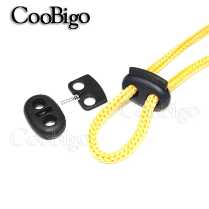 12pcs Plastic Cord Lock Stopper: Toggle Clip Retainer for Drawstring, Elastic, Lanyard, Paracord, Rope - Garment Bag Accessories