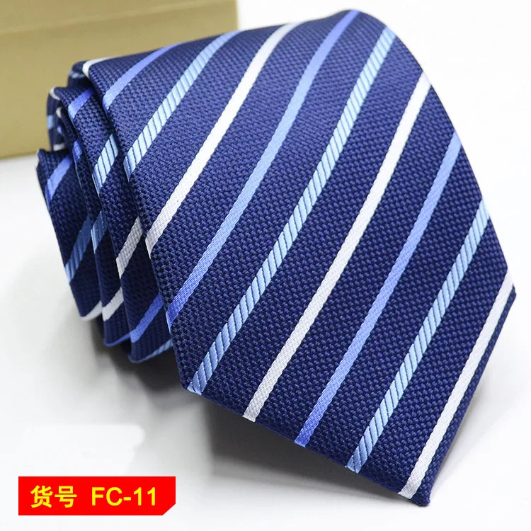 Men's Ties in 67 Styles - Solid, Stripe, and Floral Jacquard Neckties, 7-8cm Wide - Perfect for Daily Wear, Weddings and Gifts