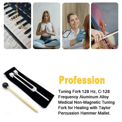 128Hz Tuning Fork for DNA Repair and Nervous System Healing - Health Care Tool for Balancing Body, Mind, and Spirit