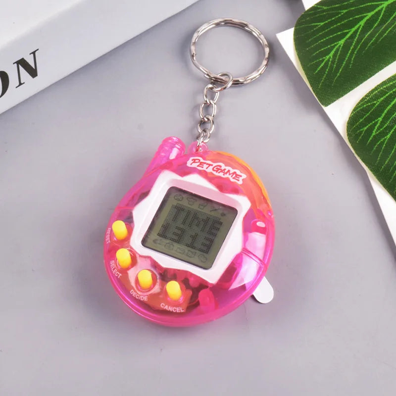 Transparent Electronic Tamagotchi Pet - 168 Pets in One, Virtual Cyber Digital Toy, Nostalgic Pixel Fun Play