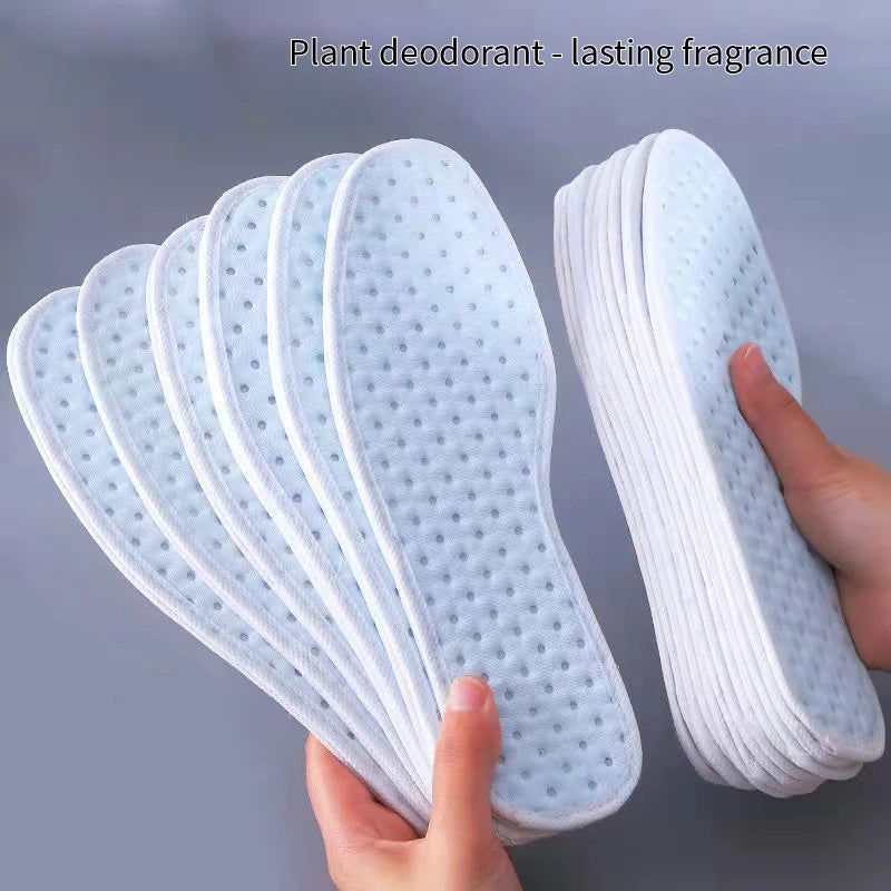 Bamboo Charcoal Plant Insoles - Antibacterial Deodorant, Shock Absorbing Sole for Running and Sports Shoes