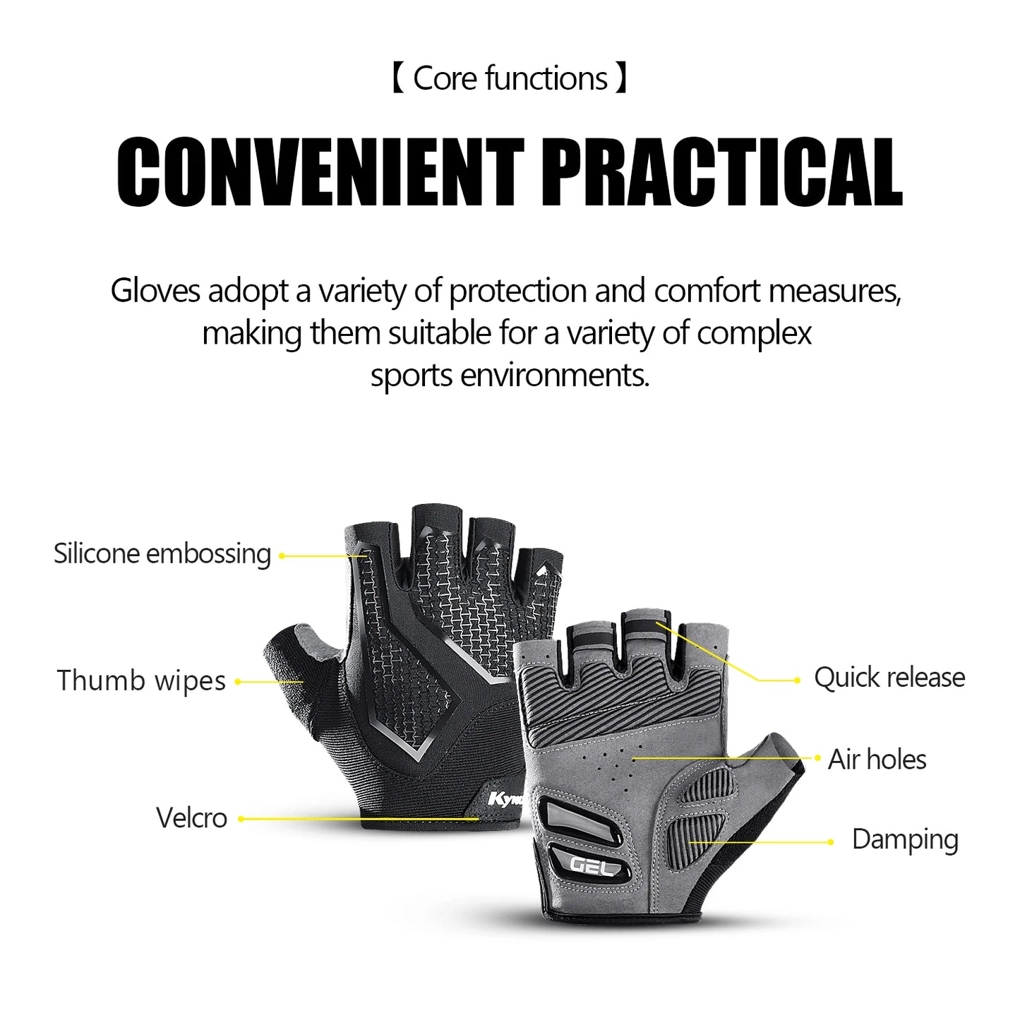 Half Finger Outdoor Cycling Gloves – Anti-Slip, Anti-Sweat, Breathable, Shock-Absorbing Sports Gloves for Men and Women