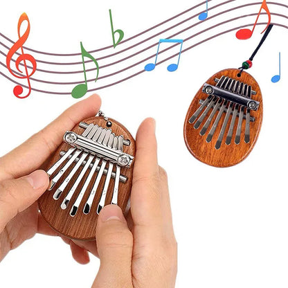 Wooden Mini Thumb Piano: Portable Musical Toy with 8 Tones - Perfect for Beginners
