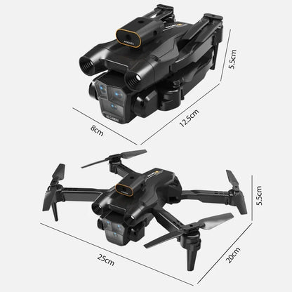 New M4 RC Drone 4K Professional with Wide Angle Triple HD Camera - Foldable WiFi FPV Helicopter with Height Hold