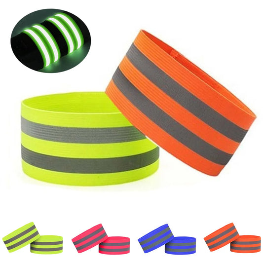 High Visibility Reflective Bands for Wrist, Arm, Ankle, Leg - Night Safety Reflective Straps for Walking, Cycling, Running