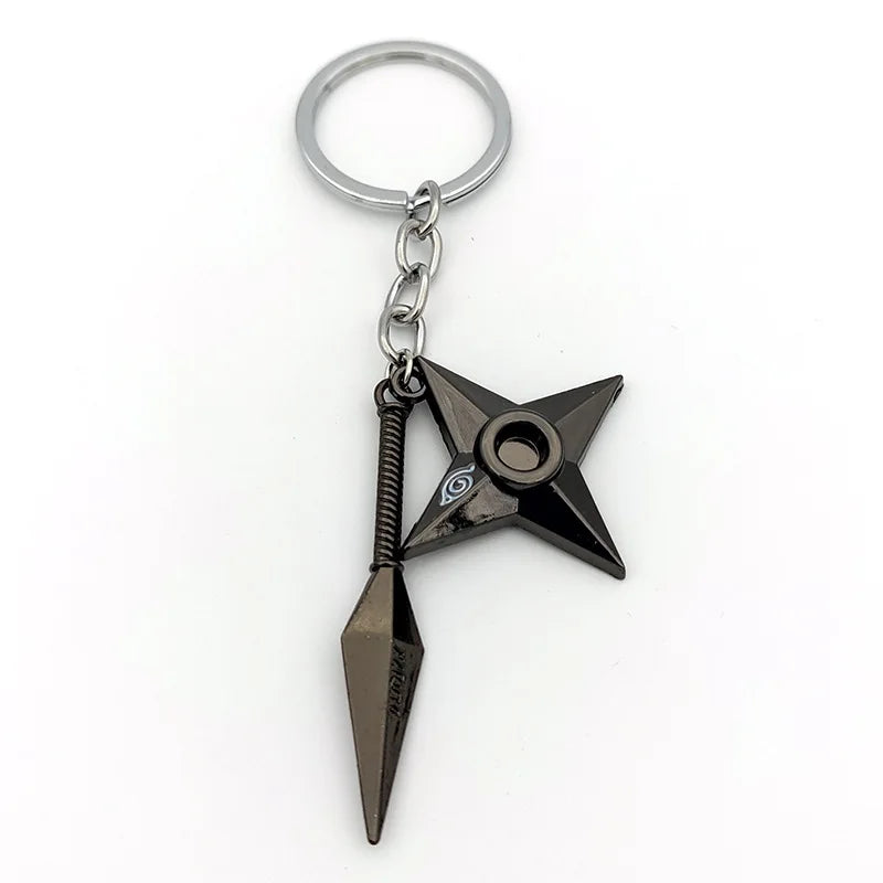 Naruto Anime Keychain - Ninja Kunai, Shuriken & Red Cloud Accessories for Car, Backpack - Perfect Gift for Fans