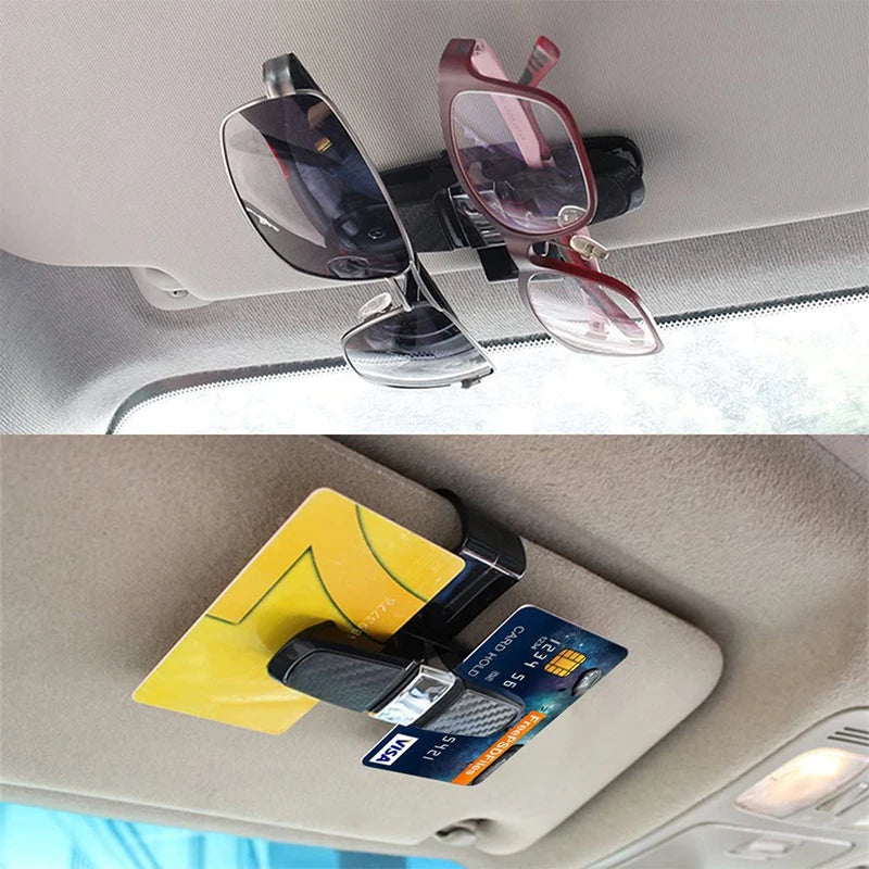 Universal Car Sun Visor Glasses Holder | Car Glasses Case | Sunglasses Clip Card Ticket Eyeglasses Holder | Auto Interior Accessories