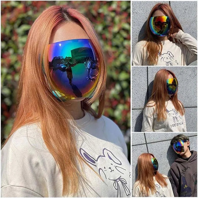 Protective Faceshield Sunglasses - Full Face Covered Spherical Lens Goggles for Men and Women - Anti-Spray Safety Eyewear