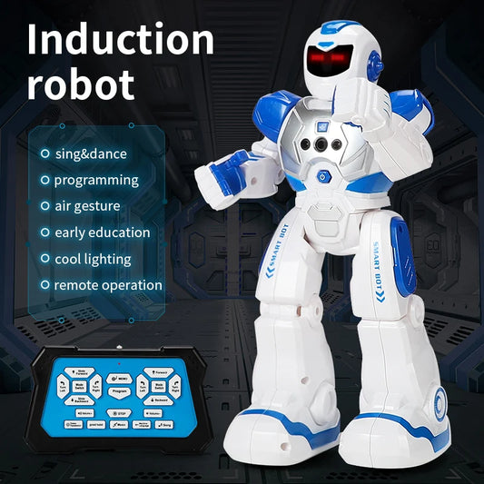 Mechanical Combat Police Robot – Early Education Intelligent Electric Toy with Singing, Infrared Sensor, and Remote Control for Children