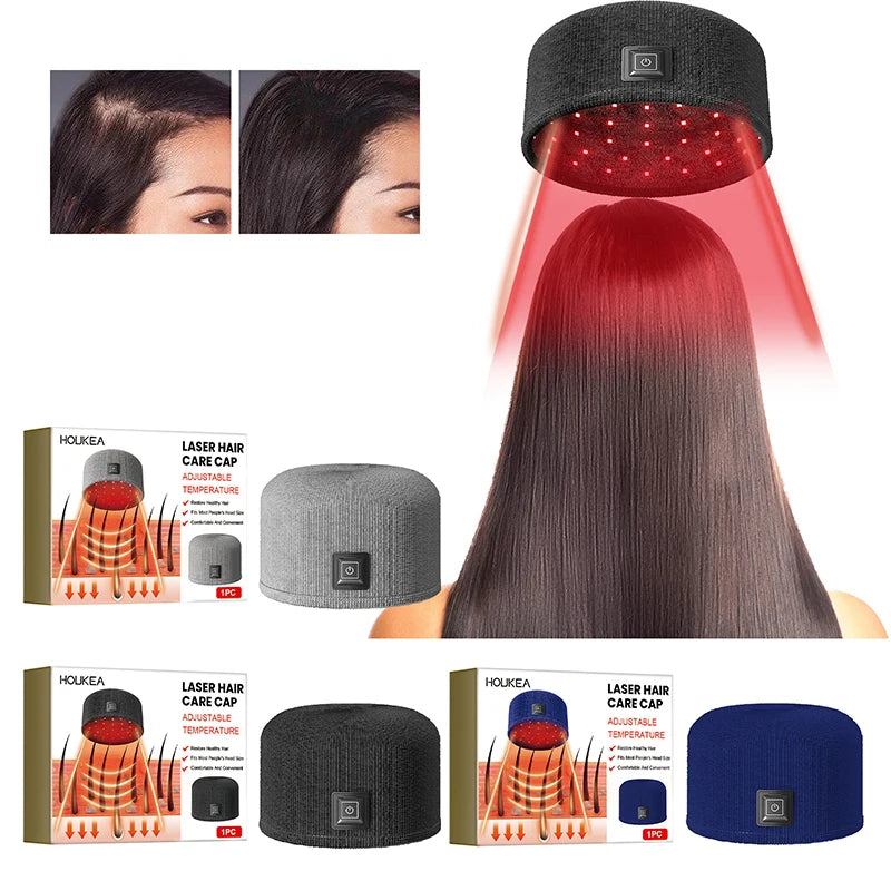 Frizz Free Hair Thickening Hat - Moisturizing and Repairing Heating Cap for Dry, Damaged Hair