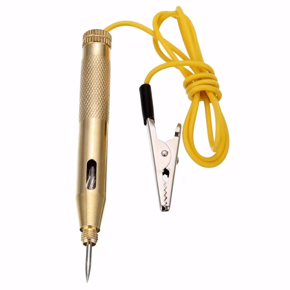 Auto Car Light Circuit Tester Lamp - DC Voltage 6V, 12V, 24V Copper Test Pen and Probe Light System Tool