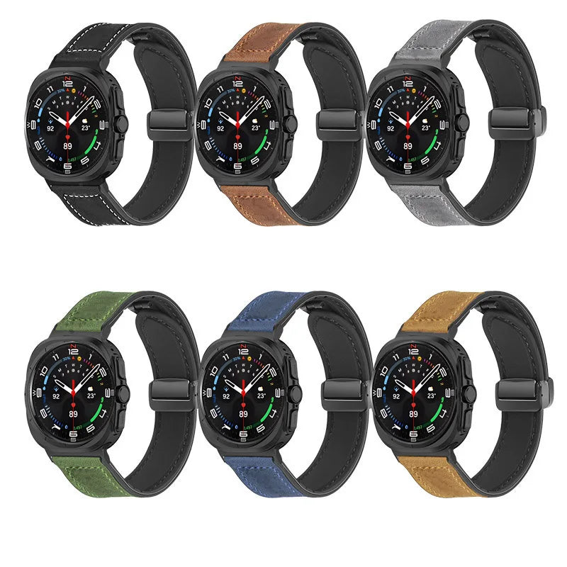 Magnetic Silicone Sport Strap for Samsung Galaxy Watch Ultra 47mm - Durable Wristband and Bracelet Band Accessories