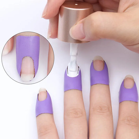 U-Shape Nail Form Guide Sticker - Stripping Tape for Anti-Splash Nail Protection, Creative Fingerprint Stickers for Finger Skin Protection