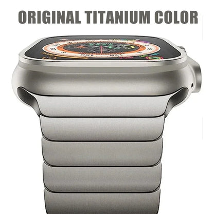 Titanium Color Strap for Apple Watch – Stainless Steel Bracelet for Ultra 2 49mm, 45mm, 44mm, 42mm, 41mm, 40mm, Fits iWatch 9, 8, 7, 6, SE, 5, 4