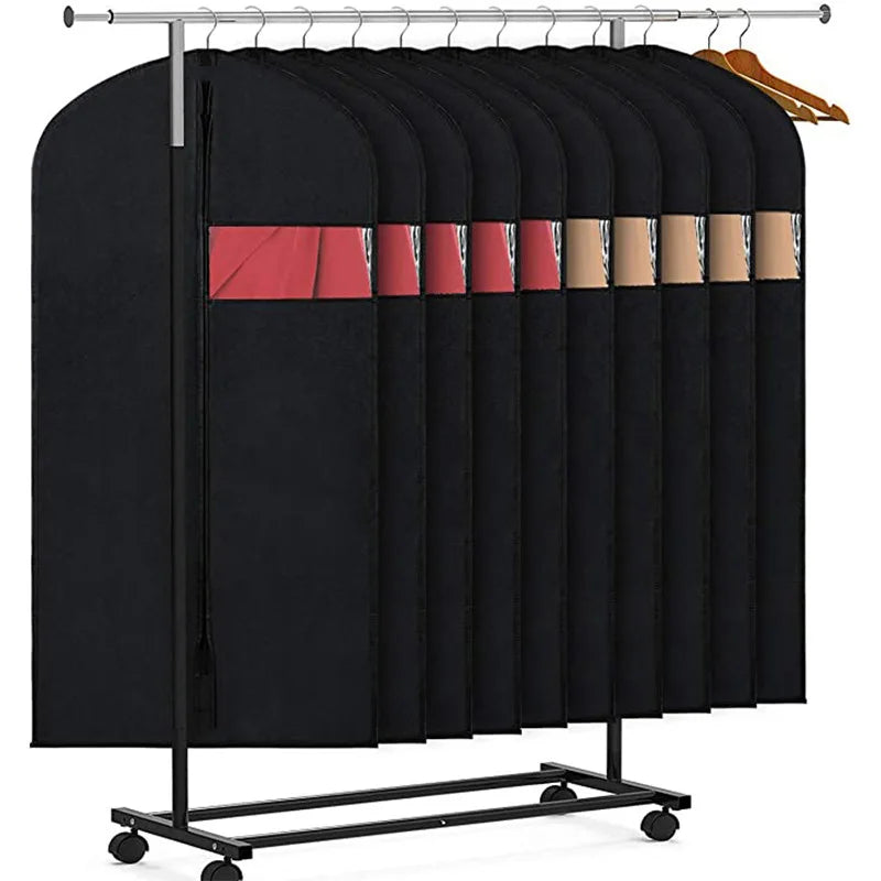 Waterproof Dustproof Clothing Covers: Hanging Garment Bags for Coat, Suit, Dress - Closet Organizer Protector