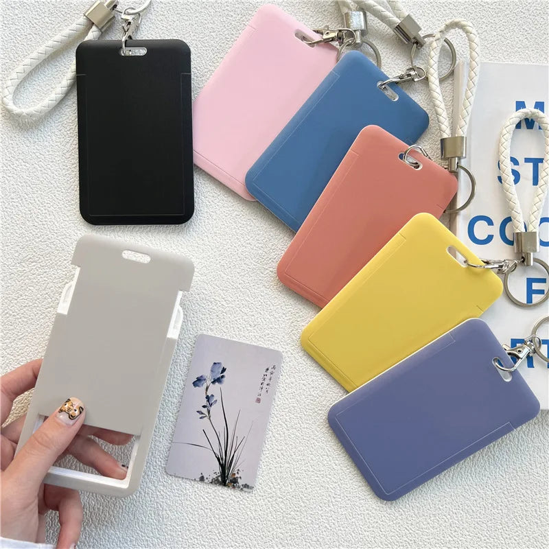 Cute Cartoon Retractable Credit Card Holder: Business Card Holder for Women and Men - Convenient Bank ID Badge Holder, Child Bus Card Cover Case