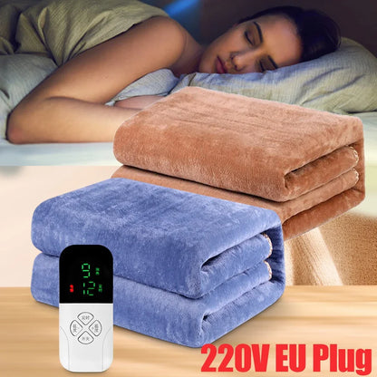 220V Electric Heating Blanket - Intelligent Thermostat Control, Thick Security Warmth, Body-Warming Electric Mattress