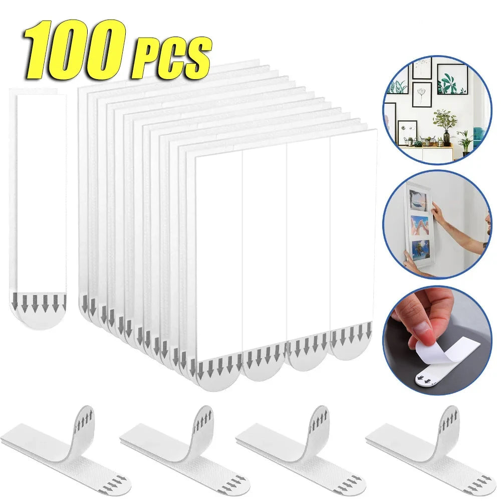 Assorted Punch-Free Frame Tape Strips - Self-Adhesive Mounting for Picture Frames, Posters, and Wall Decor - Wall Hanger Fixing Solution