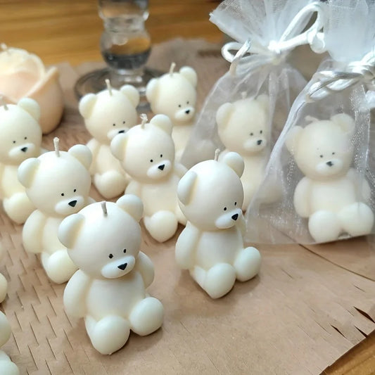 Silicone Bear Mold for Scented Candles, Soap Making & Resin Casting - Cute Animal Shape for Home Decor & Aromatherapy