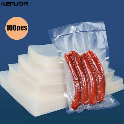 100pcs/Lot Food Vacuum Bags: Compatible with Z-21 Vacuum Sealer Machine - Vacuum Packaging for Food Sealing and Storage