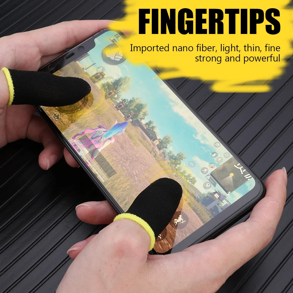 20/40 Pcs Anti-Slip Fingertips for PUBG Mobile – Finger Gloves & Controller Sleeves for Touch Screen Mobile Gaming