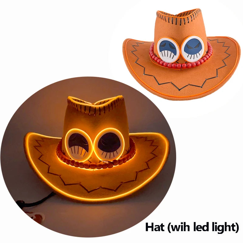 New Pearlescent Cowboy Hat - Glowing Cowgirl Cap for Dance Costumes, Neon Nightclub Decor