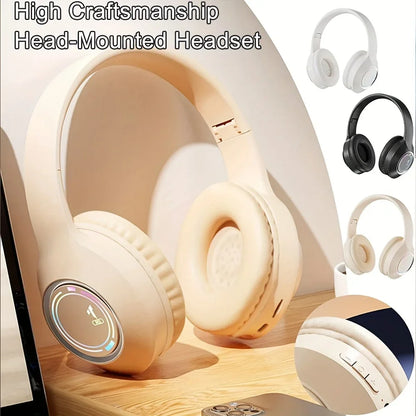 Wireless Bluetooth Headphones - Over-Ear High Fidelity Bass Stereo Headset with Microphone, Foldable for Music and Gaming