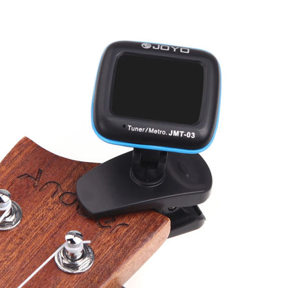 JOYO JMT-03 Guitar Tuner – 360-Degree Rotatable Clip-On with TAP Tempo Metronome Function, Electronic Tuner for Guitar, Bass, Ukulele