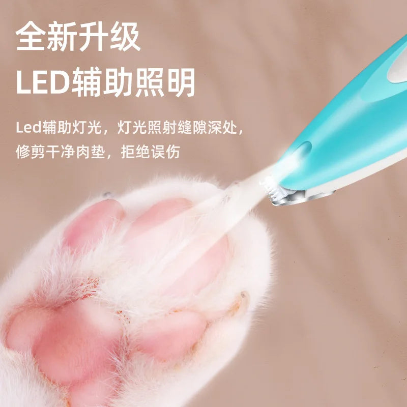 Electric Cat and Dog Hair Shaver - Silent Pet Grooming Tool for Paw and Claw Care, Precise and Mute Pedicure Device