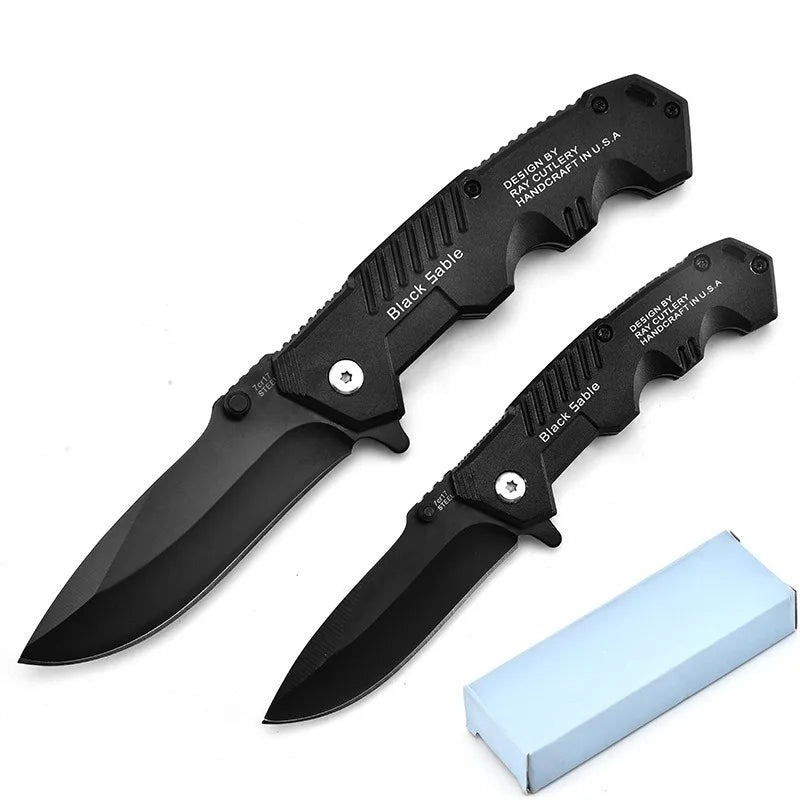 High Hardness Folding Tactical Survival Knife - Outdoor Self-Defense EDC Tool for Camping & Hunting