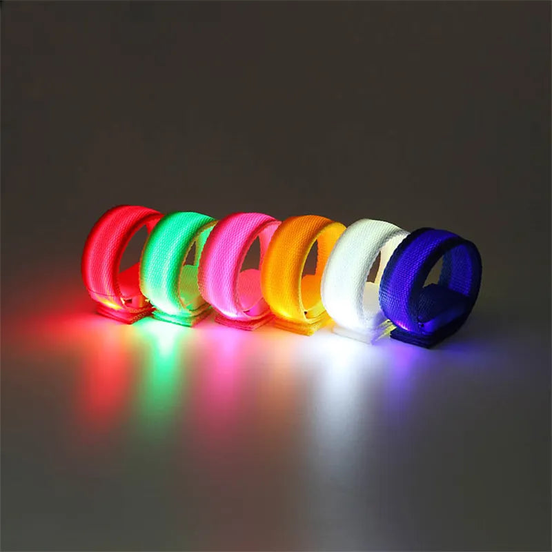 LED Luminous Bracelet - Velcro LED Luminous Sports Wrist Strap for Concerts, Parties, and Bars - Party Supplies