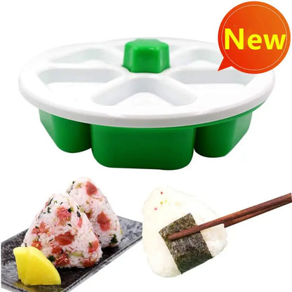 Triangular Sushi Maker Kit - DIY Onigiri Rice Ball Press and Mold for Japanese Bento Box Kitchen Tools