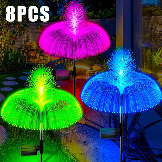 Solar LED Jellyfish Lights: Outdoor Garden Decor with 7 Color Change - Waterproof Patio Pathway Yard Decorative Lamp