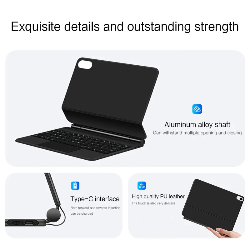 Magic Keyboard for iPad Pro 11/12.9, Air 4/5, iPad 10th Gen - Smart Cover Magnetic Case for iPad Pro 12.9 (3rd-6th Gen)