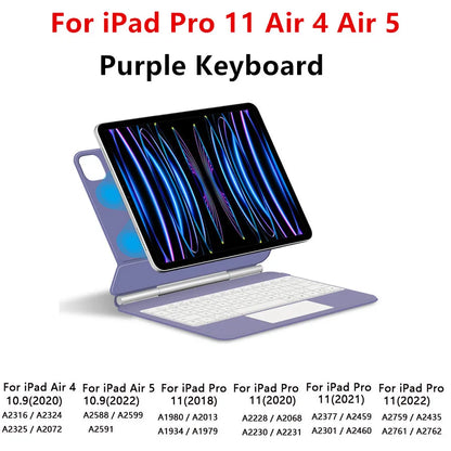 Magic Keyboard for iPad Pro 11/12.9, Air 4/5, iPad 10th Gen - Smart Cover Magnetic Case for iPad Pro 12.9 (3rd-6th Gen)