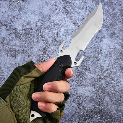 High Hardness Straight Knife - Portable Military Survival Pocket Knife for Outdoor Hunting and Tactics