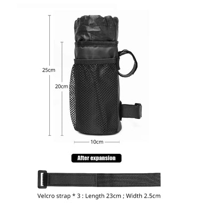 NEWBOLER Bicycle Bag - Cycling Water Bottle Carrier Pouch, MTB Bike Insulated Kettle Bag, Riding Handlebar Bag Bicycle Accessory