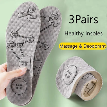 Acupoint Massage Arch Support Insoles - Plantar Fasciitis Relief, Deodorant Shoe Sole Pads for Men and Women