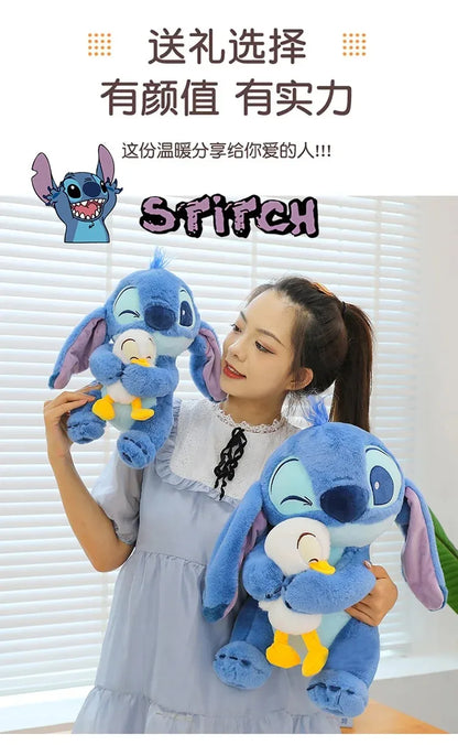 Disney Stitch Lilo Doll - Cute Duck Stitch Plush Toy, Kawaii Decoration for Christmas and Children's Birthday Gifts