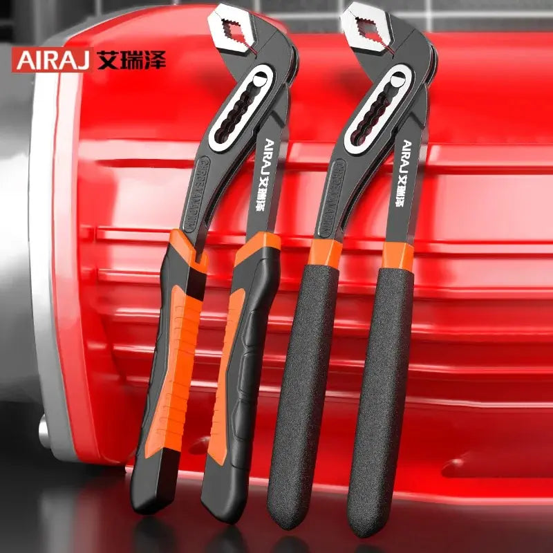 AIRAJ Multifunctional Adhesive Pump Pliers - 8/10/12 Inch, Quick Release Water Pipe Pliers, Industrial Grade Electrician Tool