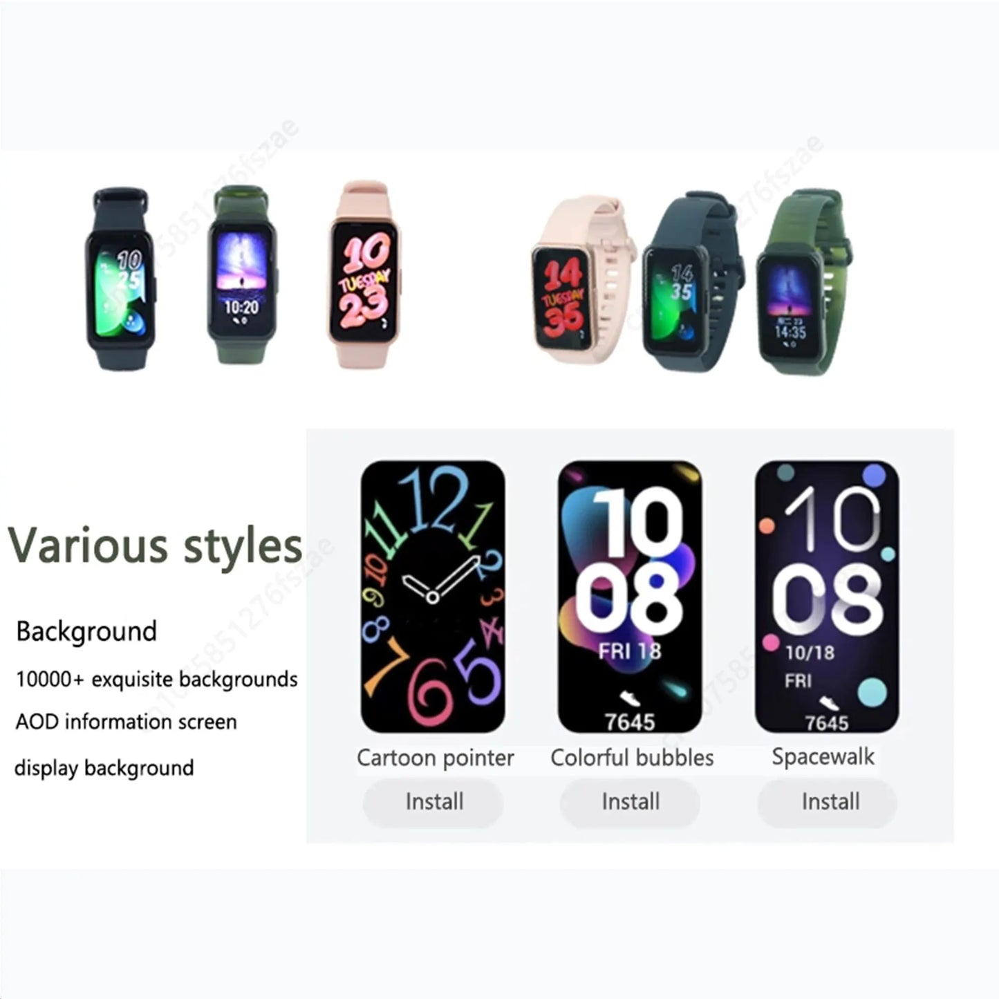 New Original HUAWEI Band 8 Smart Band: All-Day Blood Oxygen Monitoring, 1.47'' AMOLED Screen, Heart Rate Smartband with 2 Weeks Battery Life