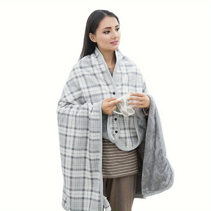 Wearable Shawl Blanket - Flannel Lazy Casual Office Blanket for Comfort and Warmth