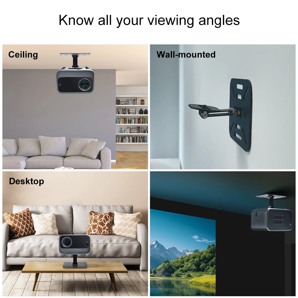 Projector Stand Bracket - Ceiling, Table, Wall Mount for Home Theater, Compatible with HY300, HY320, XGIMI, JMGO, Xiaomi, Magcubic