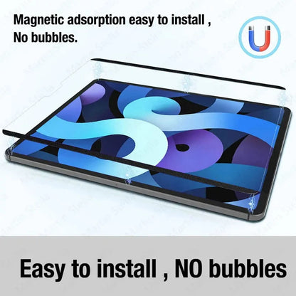 Paper-Like Magnetic Screen Protector for iPad 9/8/7/6/5, 9th Generation, 10" iPad Pro, 11"/12.9"/10.5"/9.7" Air, 5/4 Mini 6 - Reusable Film