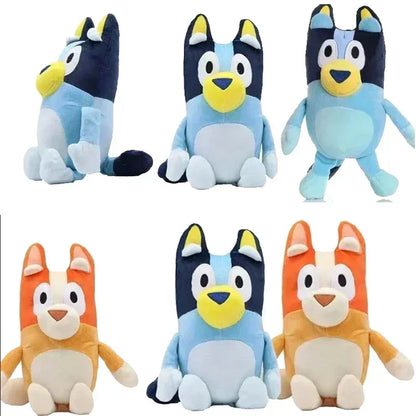 Bluey and Bingo Family Plush Toys - 17/28cm Cartoon Dog Stuffed Animals, Soft Plush Dolls, Ideal Birthday and Christmas Gifts