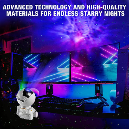 Astronaut Galaxy Projector LED Night Light – Starry Sky Atmosphere Lamp for Bedroom and Home Desktop Decoration