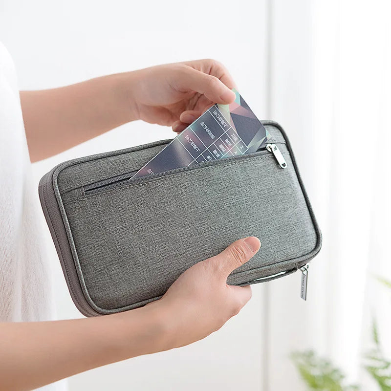 Waterproof Passport Holder Travel Wallet: Multifunctional Small Credit Card Storage Bag - Portable Document Organizer