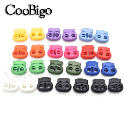 12pcs Plastic Cord Lock Stopper: Toggle Clip Retainer for Drawstring, Elastic, Lanyard, Paracord, Rope - Garment Bag Accessories