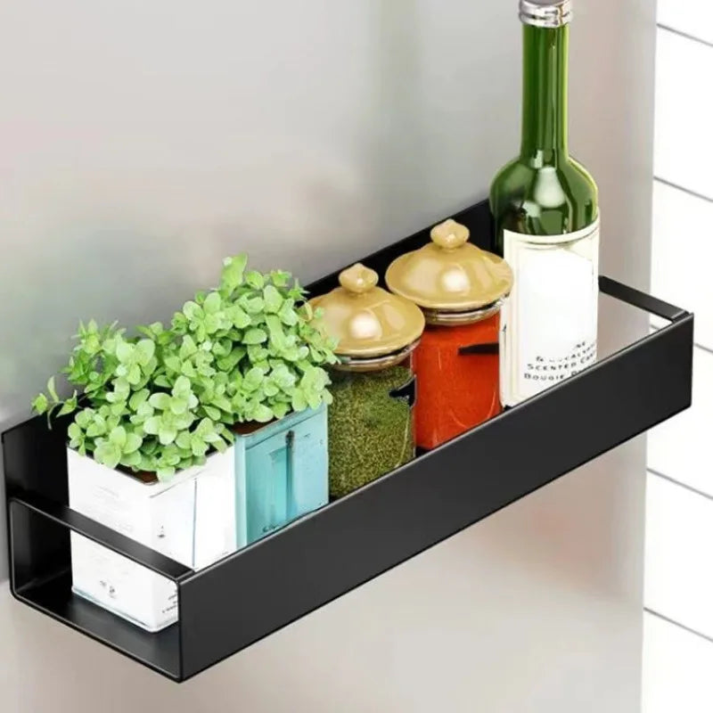 2pcs Magnetic Storage Shelves - Multifunctional Kitchen and Household Rack for Refrigerator and Washing Machine