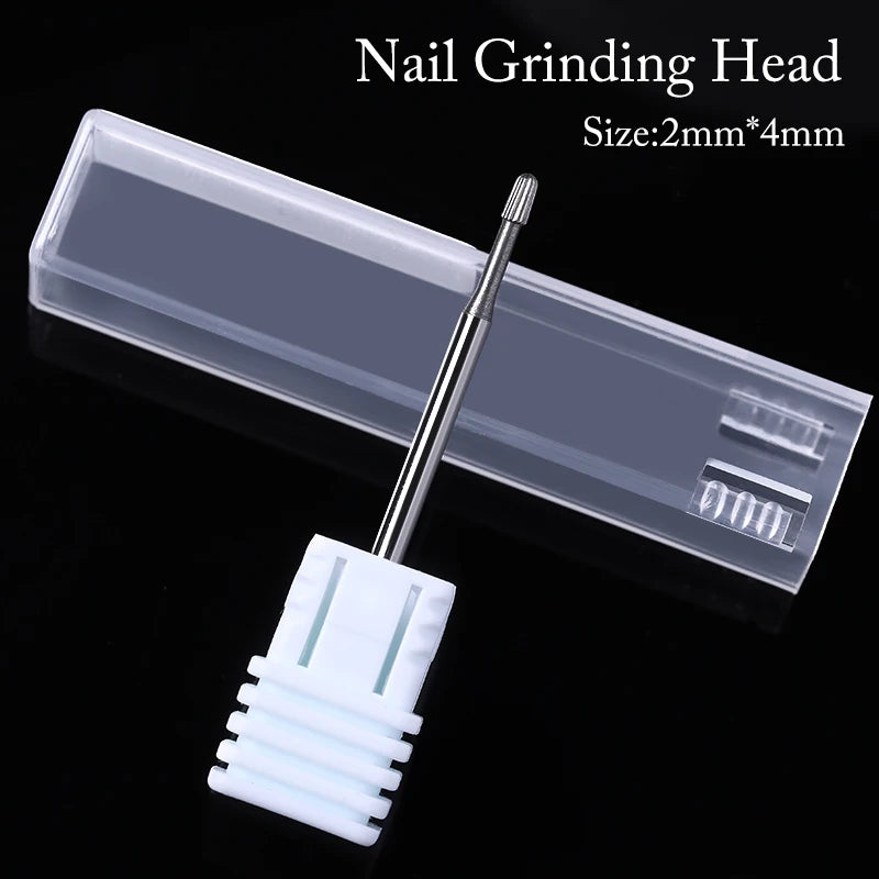 Professional Cuticle Care: 1 Pc Tungsten Carbide Safety Nail Drill Bit - 3/32" Shaft for Electric Nail File Machine - Effective Cuticle Remover